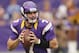 MINNEAPOLIS, MN - SEPTEMBER 09: Christian Ponder #7 of the Minnesota Vikings during the opening day against the Jacksonville Jaguars September 9, 2012 at Mall of America Field at the Hubert H. Humphrey Metrodome in Minneapolis, Minnesota. The Vikings defeated the Jaguars 26-23 in overtime. (Photo by Andy King/Getty Images)