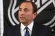 NEW YORK, NY - SEPTEMBER 13: Commissioner Gary Bettman of the National Hockey League speaks to the media at Crowne Plaza Times Square on September 13, 2012 in New York City. (Photo by Bruce Bennett/Getty Images)
