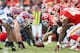 KANSAS CITY, MO - OCTOBER 31: The Buffalo Bills line up against the Kansas City Chiefs during the game on October 31, 2010 at Arrowhead Stadium in Kansas City, Missouri. (Photo by Jamie Squire/Getty Images)