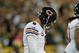 GREEN BAY, WI - SEPTEMBER 13: Jay Cutler #6 of the Chicago Bears walks off of the field after throwing an interception against the Green Bay Packers at Lambeau Field on September 13, 2012 in Green Bay, Wisconsin. The Packers defeated the Bears 23-10. (Photo by Jonathan Daniel/Getty Images)