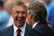 Nigel Adkins has a chat with Roberto Mancini before his first game in the Premier League.