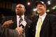 BOSTON - JUNE 17: Head coach Doc Rivers and Executive Director of Basketball Operations Danny Ainge of the Boston Celtics celebrate after defeating the Los Angeles Lakers in Game Six of the 2008 NBA Finals on June 17, 2008 at TD Banknorth Garden in Boston, Massachusetts. NOTE TO USER: User expressly acknowledges and agrees that, by downloading and/or using this Photograph, user is consenting to the terms and conditions of the Getty Images License Agreement. (Photo by Elsa/Getty Images)