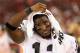 GLENDALE, AZ - AUGUST 17: Wide receiver Jacoby Ford #12 of the Oakland Raiders walks the sidelines during the NFL preseason game against the Arizona Cardinals at the University of Phoenix Stadium on August 17, 2012 in Glendale, Arizona. (Photo by Christian Petersen/Getty Images)