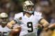NEW ORLEANS, LA - SEPTEMBER 09: Drew Brees #9 of the New Orleans Saints at Mercedes-Benz Superdome on September 9, 2012 in New Orleans, Louisiana. (Photo by Ronald Martinez/Getty Images)