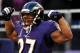 BALTIMORE, MD - SEPTEMBER 10: Running back Ray Rice #27 of the Baltimore Ravens is introduced before playing against the Cincinnati Bengals in the first quarter at M&T Bank Stadium on September 10, 2012 in Baltimore, Maryland. The Ravens won 44-13. (Photo by Patrick Smith/Getty Images)