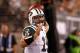 EAST RUTHERFORD, NJ - AUGUST 26: Tim Tebow #15 of the New York Jets plays against the Carolina Panthers during their preseason game at MetLife Stadium on August 26, 2012 in East Rutherford, New Jersey. (Photo by Jeff Zelevansky/Getty Images)