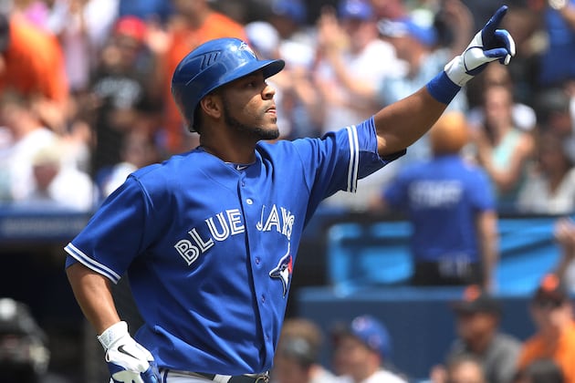 Blue Jays' Encarnacion Scratched with Sore Toe