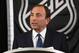 NEW YORK, NY - SEPTEMBER 13: Commissioner Gary Bettman of the National Hockey League speaks to the media at Crowne Plaza Times Square on September 13, 2012 in New York City. (Photo by Bruce Bennett/Getty Images)