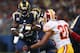 ST. LOUIS, MO - SEPTEMBER 16: Steven Jackson #39 of the St. Louis Rams rushes against the Washington Redskins t the Edward Jones Dome on September 16, 2012 in St. Louis, Missouri. (Photo by Dilip Vishwanat/Getty Images)