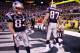 INDIANAPOLIS, IN - FEBRUARY 05: Wes Welker #83, Rob Gronkowski #87 and Aaron Hernandez #81 of the New England Patriots wait in the end zone after losing to the New York Giants 21-17 during Super Bowl XLVI at Lucas Oil Stadium on February 5, 2012 in Indianapolis, Indiana. (Photo by Elsa/Getty Images)