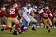 Lions QB Matthew Stafford runs for what would be Detroit's longest run of the day: 11 yards.