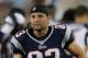 FOXBORO, MA - AUGUST 9: Wes Welker #83 of the New England Patriots watches from the sidelines during a preseason game against the Orleans Saints in the first half at Gillette Stadium on August 9, 2012 in Foxboro, Massachusetts. (Photo by Jim Rogash/Getty Images)