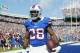 ORCHARD PARK, NY - SEPTEMBER 16: C.J. Spiller #28 of the Buffalo Bills celebrates his second touchdown against the Kansas City Chiefs at Ralph Wilson Stadium on September 16, 2012 in Orchard Park, New York. (Photo by Rick Stewart/Getty Images)