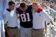 FOXBORO, MA - SEPTEMBER 16: Aaron Hernandez #81 of the New England Patriots is taken from the field after suffering an injury against Arizona Cardinals in the first half at Gillette Stadium on September 16, 2012 in Foxboro, Massachusetts. (Photo by Jim Rogash/Getty Images)