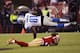 SAN FRANCISCO, CA - SEPTEMBER 16: Calvin Johnson #81 of the Detroit Lions after a twenty six yard pass play, has his legs cut from under him by Dashon Goldson #38 of the San Francisco 49ers during the fourth quarter of an NFL football game at Candlestick Park on September 16, 2012 in San Francisco, California. (Photo by Thearon W. Henderson/Getty Images)