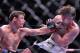 Jan 28, 2012; Chicago, IL, USA; UFC fighter Chael Sonnen (right) fights against Michael Bisping during UFC on Fox 2 at the United Center. Sonnen defeats Bisping. Mandatory Credit: Mike Dinovo-US PRESSWIRE