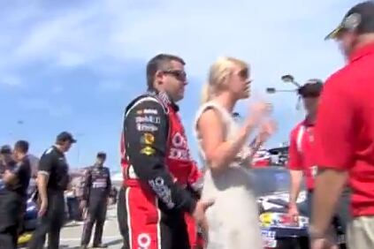 Tony Stewart Earns New Nickname by Grabbing Handful of DeLana Harvick
