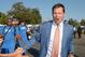 Sep 15, 2012; Los Angeles, CA, USA; UCLA Bruins coach Jim Mora arrives before the game against the Houston Cougars at the Rose Bowl. Mandatory Credit: Kriby Lee/Image of Sport-US PRESSWIRE