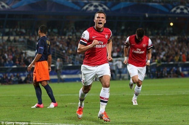 Podolski and Gervinho Help Gunners Come from Behind