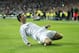 MADRID, SPAIN - SEPTEMBER 18: Cristiano Ronaldo of Real Madrid celebrates scoring his sides winning goal during the UEFA Champions League group D match between Real Madrid and Manchester City FC at the Estadio Santiago Bernabeu on September 18, 2012 in Madrid, Spain. (Photo by Jasper Juinen/Getty Images)