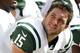 EAST RUTHERFORD, NJ - SEPTEMBER 09: Tim Tebow #15 of the New York Jets sits on the bench during their season opener against the Buffalo Bills at MetLife Stadium on September 9, 2012 in East Rutherford, New Jersey. (Photo by Jeff Zelevansky/Getty Images)