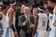 DENVER, CO - MAY 04: Head coach George Karl leds the Denver Nuggets to a 99-84 victory over the Los Angeles Lakers in Game Three of the Western Conference Quarterfinals in the 2012 NBA Playoffs at Pepsi Center on May 4, 2012 in Denver, Colorado. NOTE TO USER: User expressly acknowledges and agrees that, by downloading and or using this photograph, User is consenting to the terms and conditions of the Getty Images License Agreement. (Photo by Doug Pensinger/Getty Images)