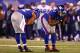 EAST RUTHERFORD, NJ - JANUARY 01: Justin Tuck #91 and Osi Umenyiora #72 of the New York Giants celebrate after a sack in the fourth quarter at MetLife Stadium on January 1, 2012 in East Rutherford, New Jersey. (Photo by Al Bello/Getty Images)