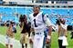 CHARLOTTE, NC - SEPTEMBER 16: Cam Newton #1 of the Carolina Panthers reacts to the cheers of the fans as he leaves the field after a win over the New Orleans Saints at Bank of America Stadium on September 16, 2012 in Charlotte, North Carolina. The Panthers won 35-27. (Photo by Grant Halverson/Getty Images)