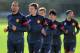 MANCHESTER, ENGLAND - SEPTEMBER 18: Rio Ferdinand warms up with Michael Carrick during the Manchester United training session at Carrington Training Ground on September 18, 2012 in Manchester, England. (Photo by Michael Regan/Getty Images)