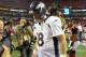 Sep 17, 2012; Atlanta, GA, USA; Denver Broncos quarterback Peyton Manning (18) reacts after the game against the Atlanta Falcons at the Georgia Dome. The Falcons defeated the Broncos 27-21. Mandatory Credit: Kirby Lee/Image of Sport-US PRESSWIRE