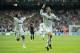 MADRID, SPAIN - SEPTEMBER 18: Cristiano Ronaldo (R) of Real Madrid celebrates scoring his sides winning goal during the UEFA Champions League group D match between Real Madrid and Manchester City FC at the Estadio Santiago Bernabeu on September 18, 2012 in Madrid, Spain. (Photo by Jasper Juinen/Getty Images)