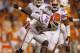 KNOXVILLE, TN - SEPTEMBER 15: Matt Elam #22 of the Florida Gators celebrates his pass interception against the Tennessee Volunteers during the second half of play at Neyland Stadium on September 15, 2012 in Knoxville, Tennessee. (Photo by John Sommers II/Getty Images)