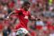 MANCHESTER, ENGLAND - SEPTEMBER 15: Nani of Manchester United beats Ivan Ramis of Wigan Athletic during the Barclays Premier League match between Manchester United and Wigan Athletic at Old Trafford on September 15, 2012 in Manchester, England. (Photo by Alex Livesey/Getty Images)