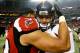 ATLANTA, GA - SEPTEMBER 17: Tony Gonzalez #88 of the Atlanta Falcons hugs Peyton Manning #18 of the Denver Broncos after their 27-21 win at Georgia Dome on September 17, 2012 in Atlanta, Georgia. (Photo by Kevin C. Cox/Getty Images)