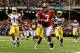 NEW ORLEANS, LA - JANUARY 09: Trent Richardson #3 of the Alabama Crimson Tide runs for a 34 yard touchdown in the fourth quarter against Morris Claiborne #17 of the Louisiana State University Tigers during the 2012 Allstate BCS National Championship Game at Mercedes-Benz Superdome on January 9, 2012 in New Orleans, Louisiana. (Photo by Ronald Martinez/Getty Images)