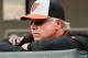 BALTIMORE, MD - SEPTEMBER 09: Manager Buck Showalter looks on from the dugout during the eighth inning of their 13-3 loss to the New York Yankees at Oriole Park at Camden Yards on September 9, 2012 in Baltimore, Maryland. (Photo by Rob Carr/Getty Images)