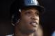NEW YORK, NY - SEPTEMBER 15: Robinson Cano #24 of the New York Yankees looks on from the dugout after he scored a run against the Tampa Bay Rays on September 15, 2012 at Yankee Stadium in the Bronx borough of New York City. (Photo by Elsa/Getty Images)