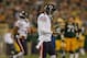 GREEN BAY, WI - SEPTEMBER 13: Jay Cutler #6 of the Chicago Bears walks off of the field after throwing an interception against the Green Bay Packers at Lambeau Field on September 13, 2012 in Green Bay, Wisconsin. The Packers defeated the Bears 23-10. (Photo by Jonathan Daniel/Getty Images)