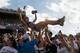 STATE COLLEGE, PA - SEPTEMBER 15: A fan is tossed in the air after the Penn State Nittany Lions scored a second quarter touchdown against the Navy Midshipmen at Beaver Stadium on September 15, 2012 in State College, Pennsylvania. (Photo by Rob Carr/Getty Images)