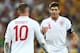 DONETSK, UKRAINE - JUNE 19: Steven Gerrard of England speaks to Wayne Rooney during the UEFA EURO 2012 group D match between England and Ukraine at Donbass Arena on June 19, 2012 in Donetsk, Ukraine. (Photo by Scott Heavey/Getty Images)