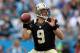 CHARLOTTE, NC - SEPTEMBER 16: Drew Brees #9 of the New Orleans Saints during their game at Bank of America Stadium on September 16, 2012 in Charlotte, North Carolina. (Photo by Streeter Lecka/Getty Images)