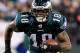 PHILADELPHIA, PA - JANUARY 09: Jeremy Maclin #18 of the Philadelphia Eagles runs down field against the Green Bay Packers during the 2011 NFC wild card playoff game at Lincoln Financial Field on January 9, 2011 in Philadelphia, Pennsylvania. (Photo by Chris Trotman/Getty Images)