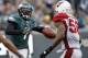 PHILADELPHIA, PA - NOVEMBER 13: Michael Vick #7 of the Philadelphia Eagles looks to pass as Daryl Washington #58 of the Arizona Cardinals defends during a game at Lincoln Financial Field on November 13, 2011 in Philadelphia, Pennsylvania. The Cardinals defeated the Eagles 21-17. (Photo by Rich Schultz /Getty Images)