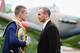 LONDON, ENGLAND - JULY 02: WBO World Lightweight Champion Ricky Burns of Scotland (L) and challenger Kevin Mitchell of England square up after a press conference ahead of their fight September 22, 2012, at RAF Museum, Hendon on July 2, 2012 in London, England. (Photo by Mike Hewitt/Getty Images)