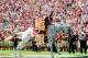 TALLAHASSEE, FL - SEPTEMBER 15: Chief Osceola, mascot of the Florida State Seminoles plants a spear at midfield prior to a game against the Wake Forest Demon Deacons at Doak Campbell Stadium on September 15, 2012 in Tallahassee, Florida. (Photo by Stacy Revere/Getty Images)