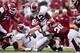 FAYETTEVILLE, AR - SEPTEMBER 15: Eddie Lacy #42 of the Alabama Crimson Tide runs the ball against the Arkansas Razorbacks at Razorback Stadium on September 15, 2012 in Fayetteville, Arkansas. The Crimson Tide defeated the Razorbacks 52-0. (Photo by Wesley Hitt/Getty Images)