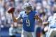 NASHVILLE, TN - SEPTEMBER 23: Matthew Stafford #9 of the Detroit Lions throws a pass against the Tennessee Titans during the game at LP Field on September 23, 2012 in Nashville, Tennessee. (Photo by Joe Robbins/Getty Images)