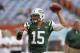 MIAMI GARDENS, FL - SEPTEMBER 23: Tim Tebow #15 of the New York Jets throws the ball prior to the game against the Miami Dolphins on September 23, 2012 at Sun Life Stadium in Miami Gardens, Florida. (Photo by Joel Auerbach/Getty Images)