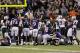 BALTIMORE, MD - SEPTEMBER 23: Kicker Justin Tucker #9 of the Baltimore Ravens celebrates after hitting the game winning field goal to give the Ravens a 31-30 win over the New England Patriots at M&T Bank Stadium on September 23, 2012 in Baltimore, Maryland. (Photo by Rob Carr/Getty Images)