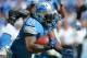 Sep 23, 2012; Nashville, TN, USA; Detroit Lions running back Mikel Leshoure (25) runs with the ball against the Tennessee Titans during the first half at LP Field. Mandatory credit: Don McPeak-US PRESSWIRE